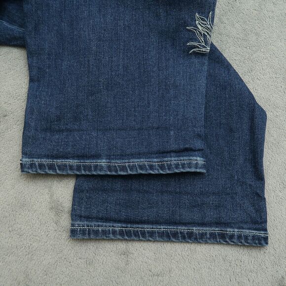 Lane Bryant Jeans Womens Size 20 Blue Mid-Rise Flex Girlfriend Crop 24.5" Inseam - Picture 15 of 16